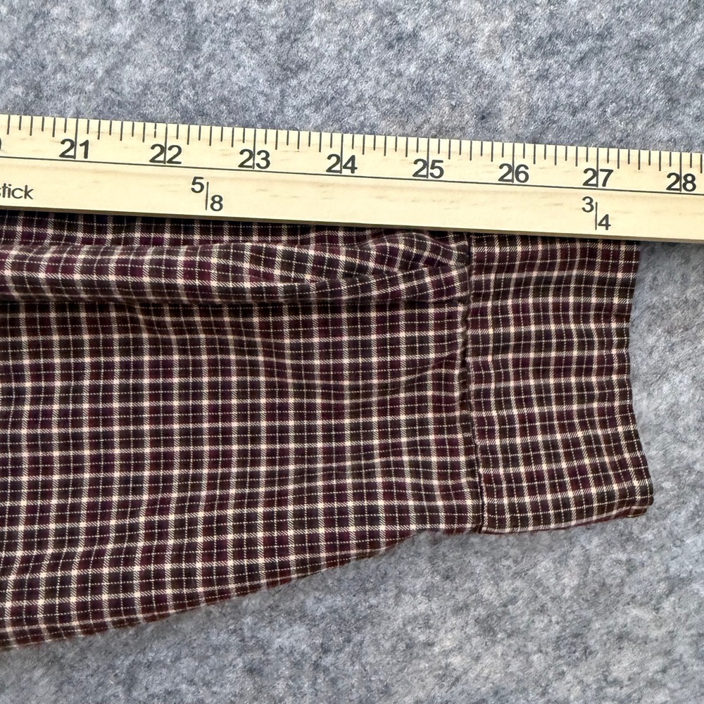 Ralph Lauren Classic Fit Button Down Shirt Mens 2XLT Tall Burgundy Plaid Check - Picture 8 of 8